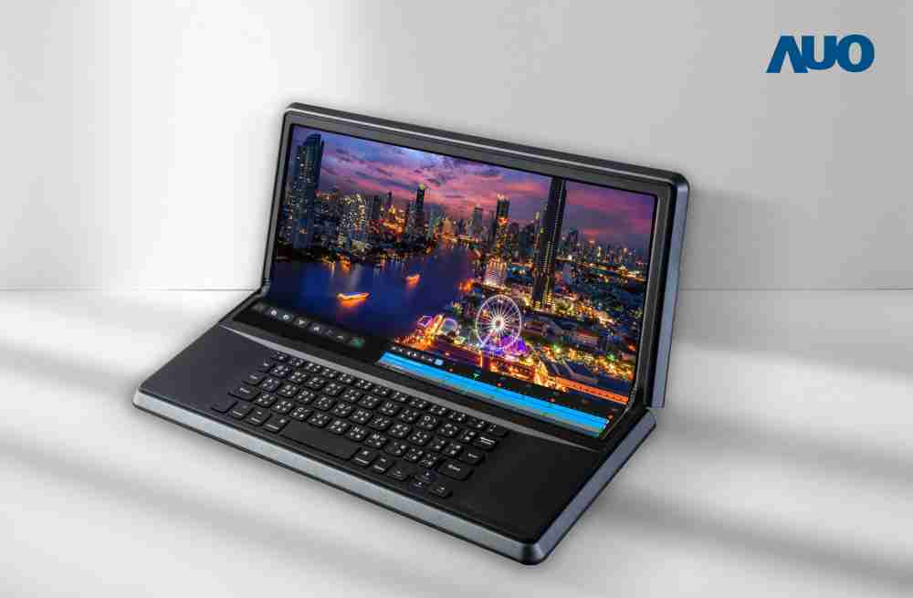 彩神vll14.6吋Micro LED折迭显示屏幕，，，搭配半径4mm的弯折绞炼，，，，以及高画素、、、、高亮度、、、、高对比度的显示技术特点，，，即便在大视角下仍保有绝佳色相与亮度